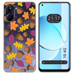 Funda Silicona Transparente para Realme 10 4G diseño Otoño Dibujos