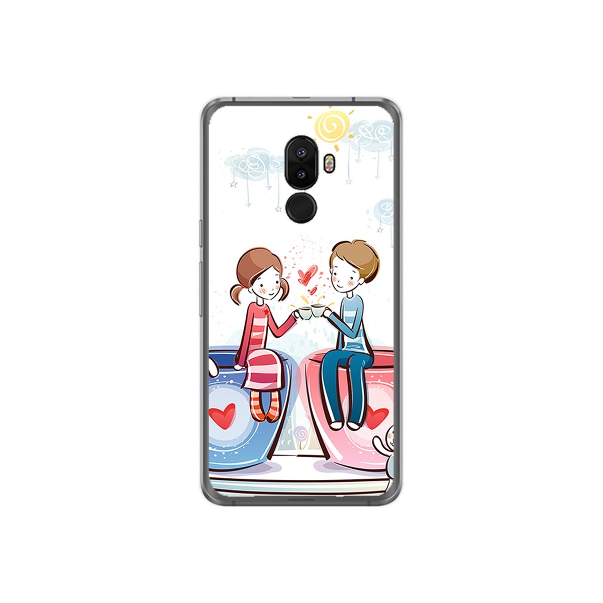 Funda Gel Tpu para Ulefone S8 / S8 Pro Diseño Cafe Dibujos