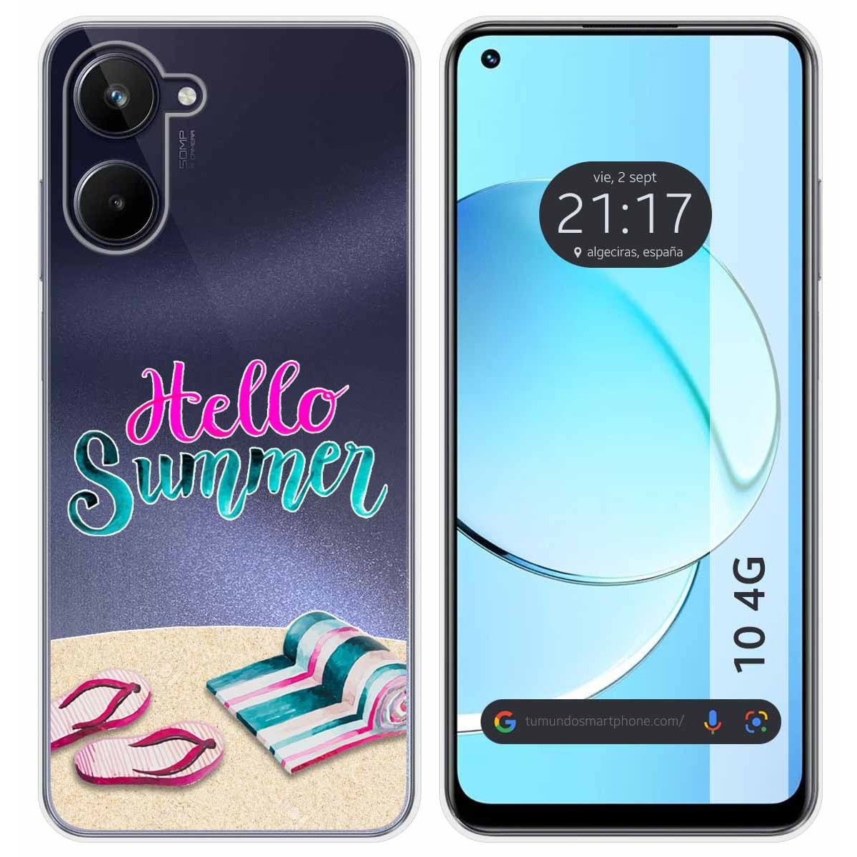 Funda Silicona Transparente para Realme 10 4G diseño Summer Dibujos