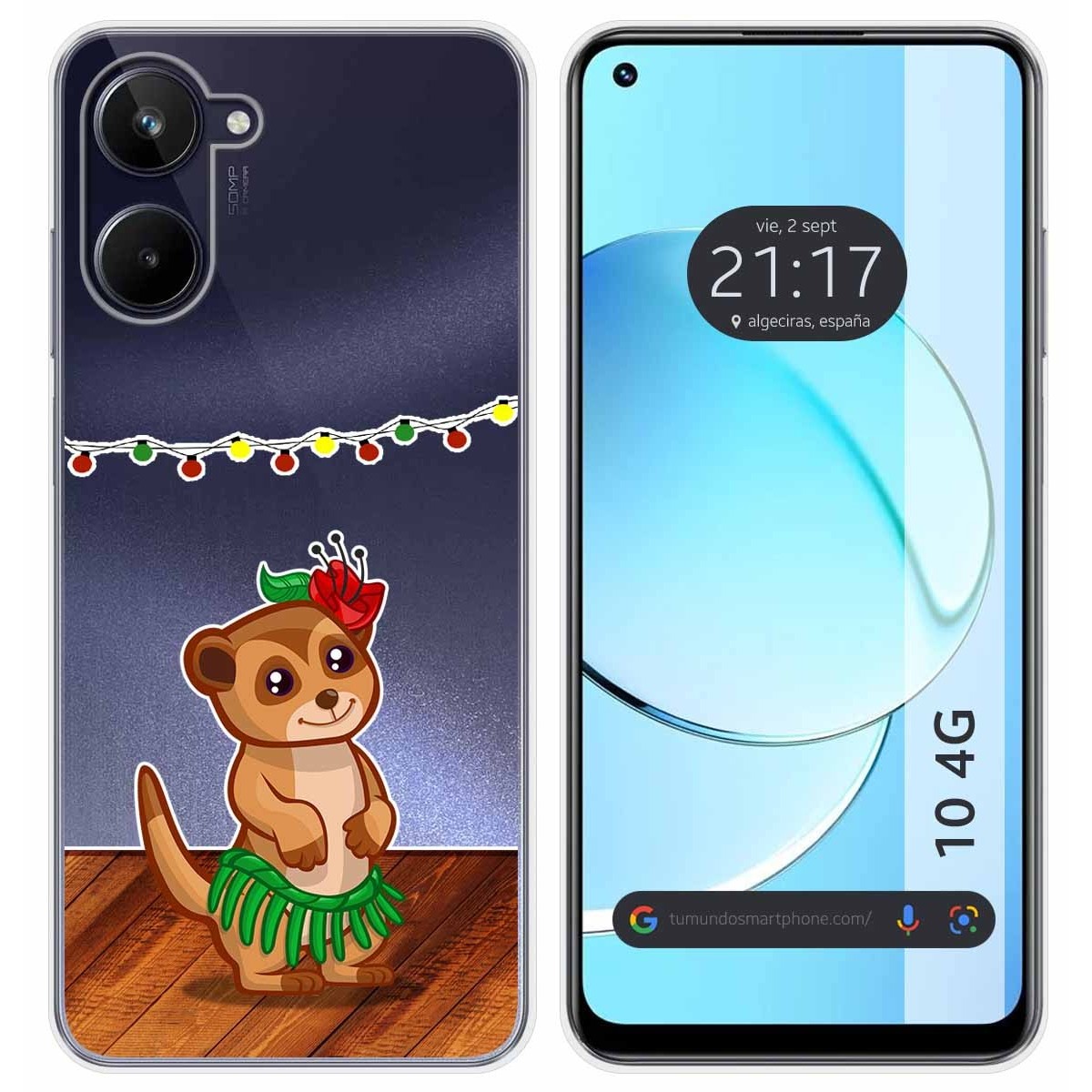 Funda Silicona Transparente para Realme 10 4G diseño Suricata Dibujos