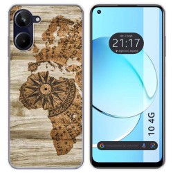 Funda Silicona para Realme 10 4G diseño Madera 07 Dibujos