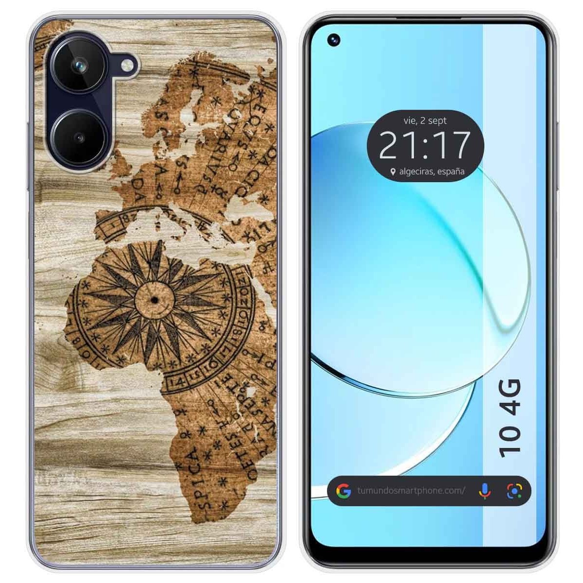Funda Silicona para Realme 10 4G diseño Madera 07 Dibujos