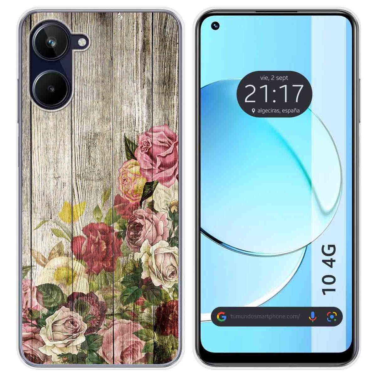 Funda Silicona para Realme 10 4G diseño Madera 08 Dibujos