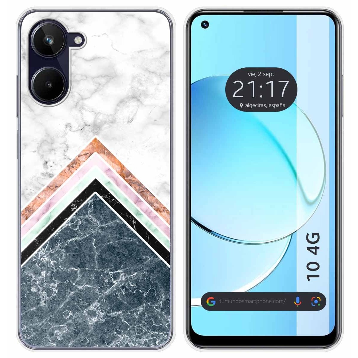 Funda Silicona para Realme 10 4G diseño Mármol 05 Dibujos