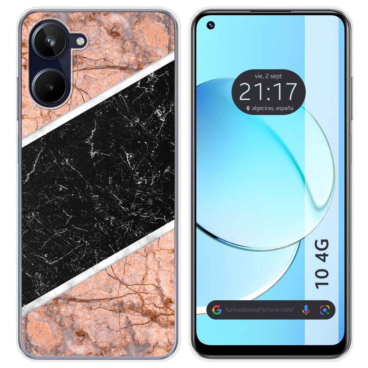 Funda Silicona para Realme 10 4G diseño Mármol 07 Dibujos