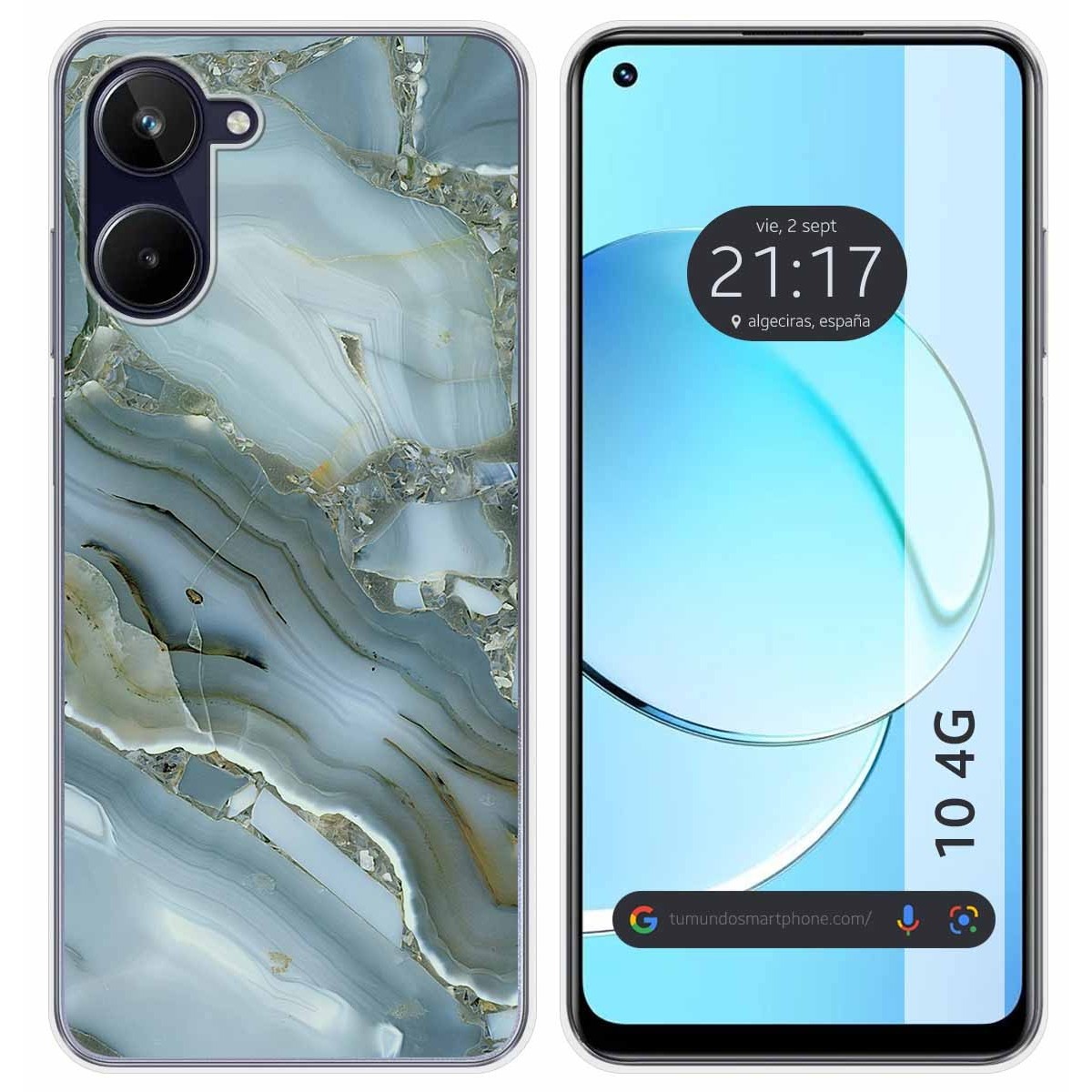 Funda Silicona para Realme 10 4G diseño Mármol 09 Dibujos