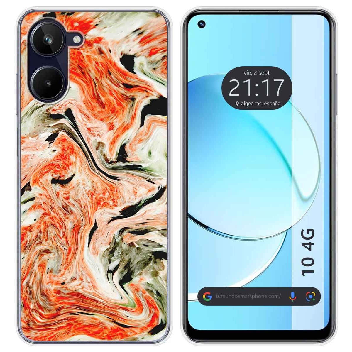 Funda Silicona para Realme 10 4G diseño Mármol 12 Dibujos