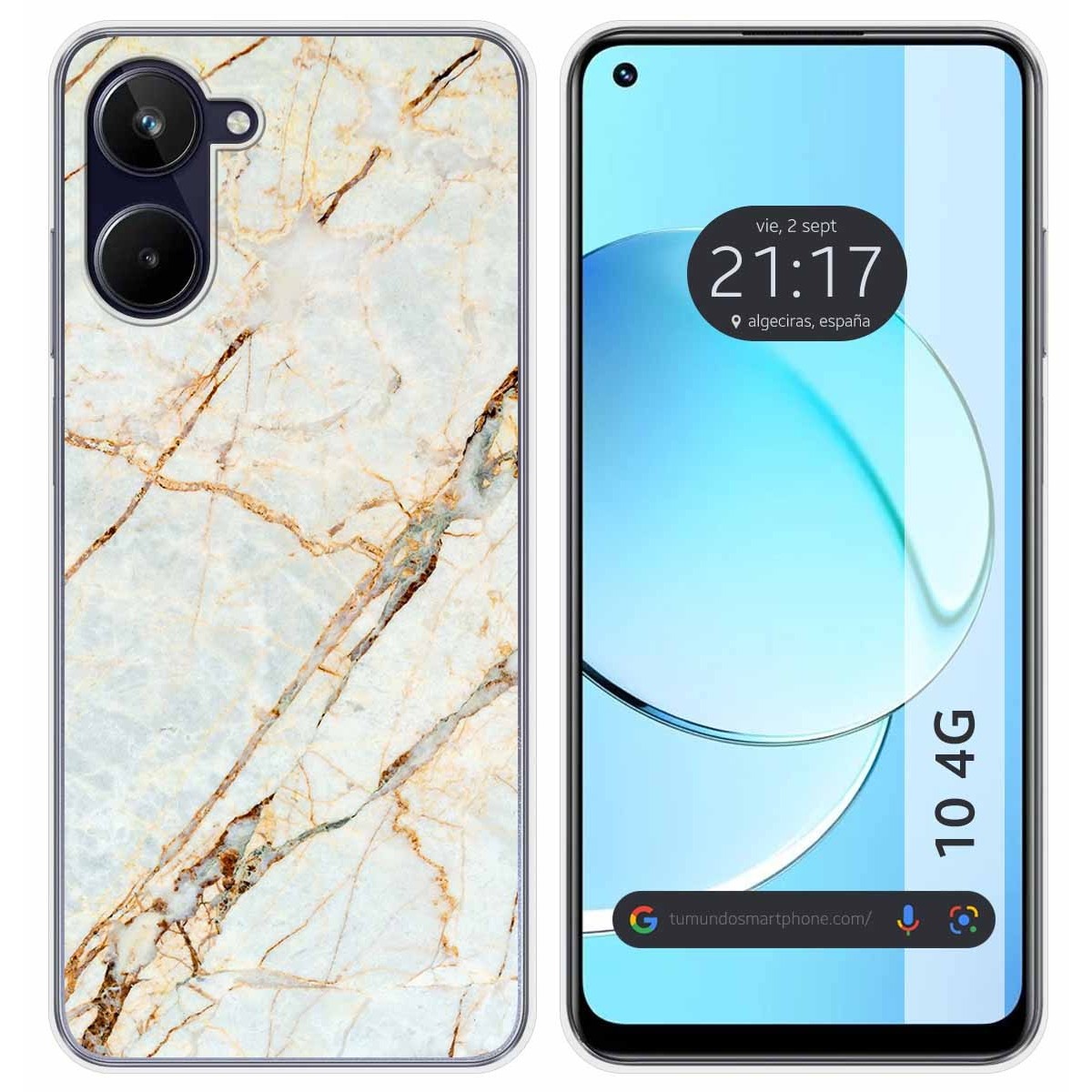 Funda Silicona para Realme 10 4G diseño Mármol 13 Dibujos