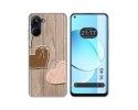 Funda Silicona para Realme 10 4G diseño Corazones Madera Dibujos