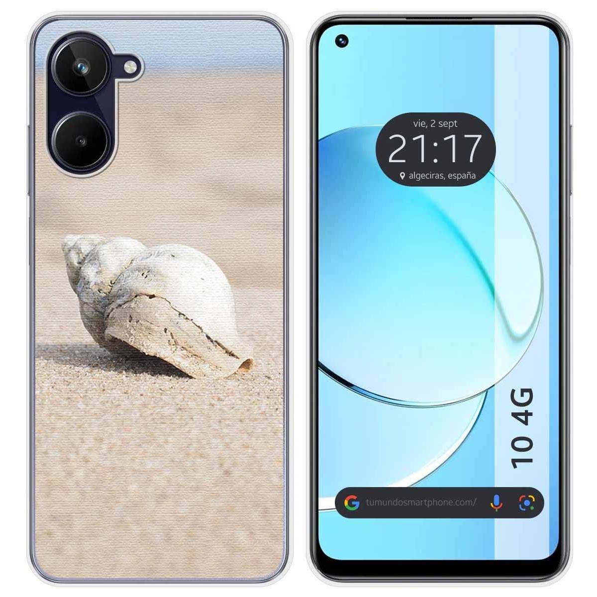 Funda Silicona para Realme 10 4G diseño Concha Dibujos
