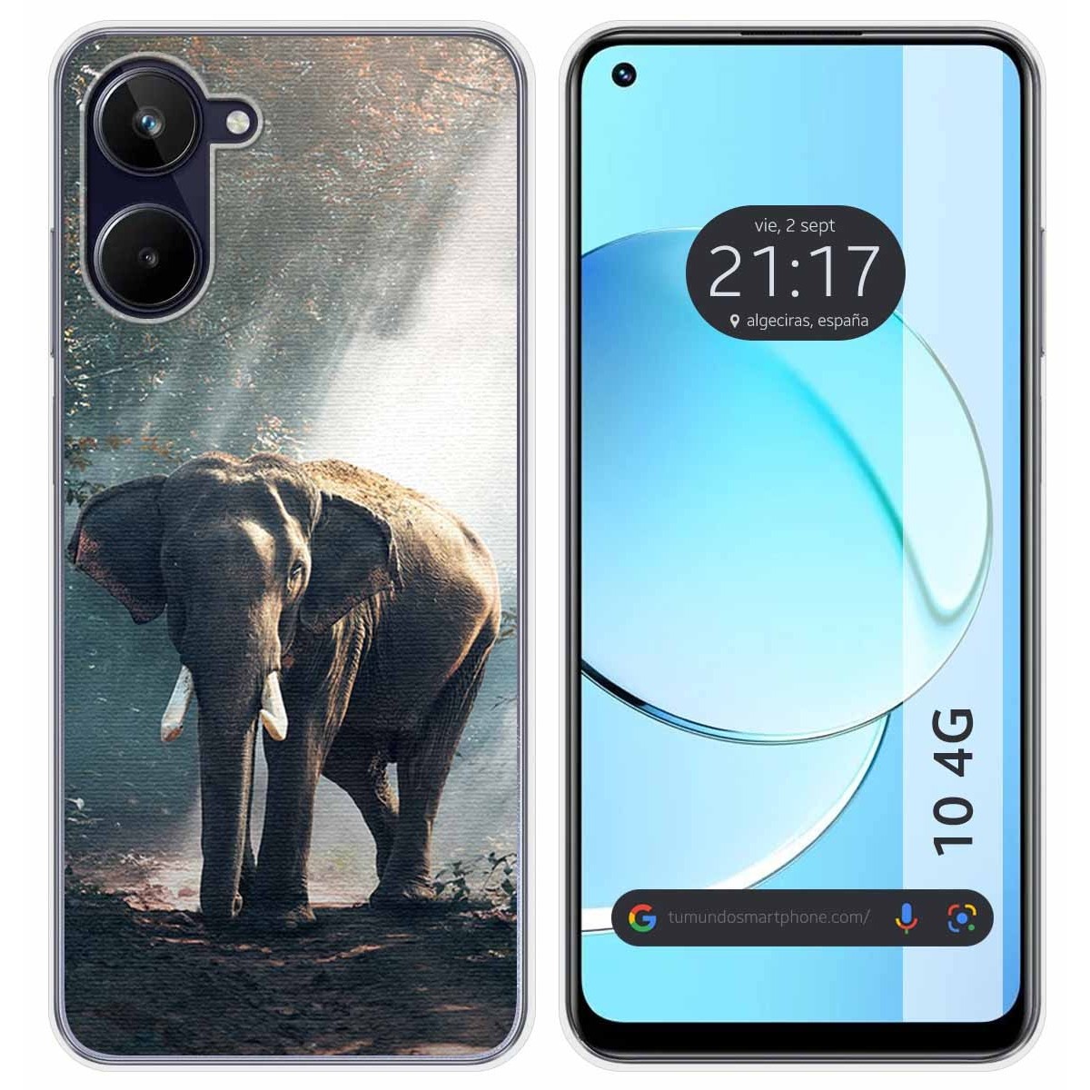 Funda Silicona para Realme 10 4G diseño Elefante Dibujos
