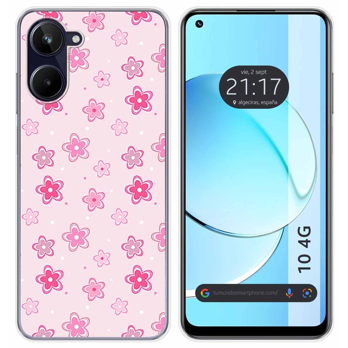 Funda Silicona para Realme 10 4G diseño Flores Dibujos