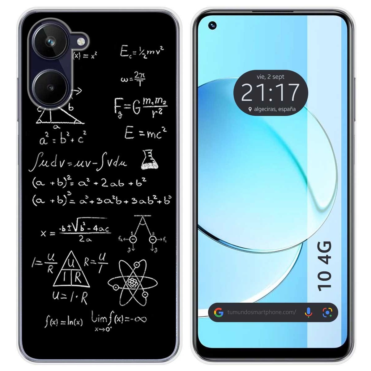 Funda Silicona para Realme 10 4G diseño Formulas Dibujos