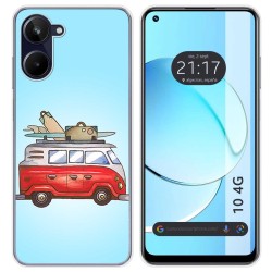 Funda Silicona para Realme 10 4G diseño Furgoneta Dibujos