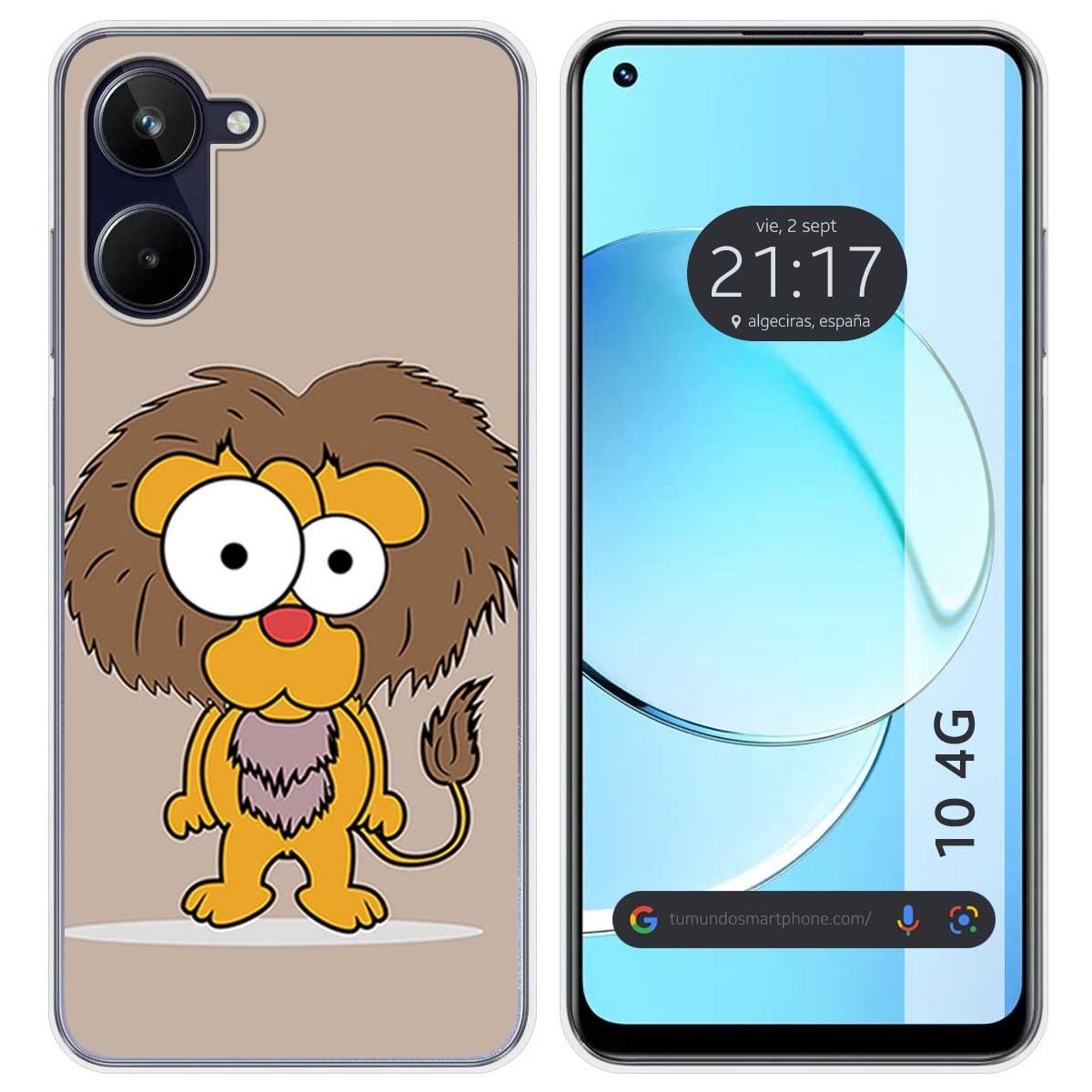 Funda Silicona para Realme 10 4G diseño Leon Dibujos