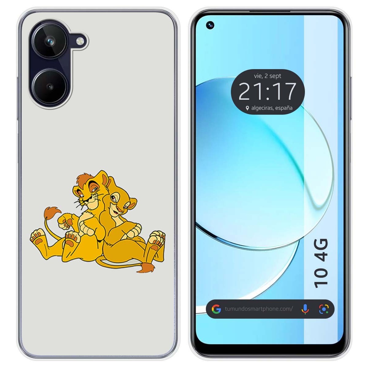 Funda Silicona para Realme 10 4G diseño Leones Dibujos