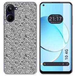 Funda Silicona para Realme 10 4G diseño Letras Dibujos