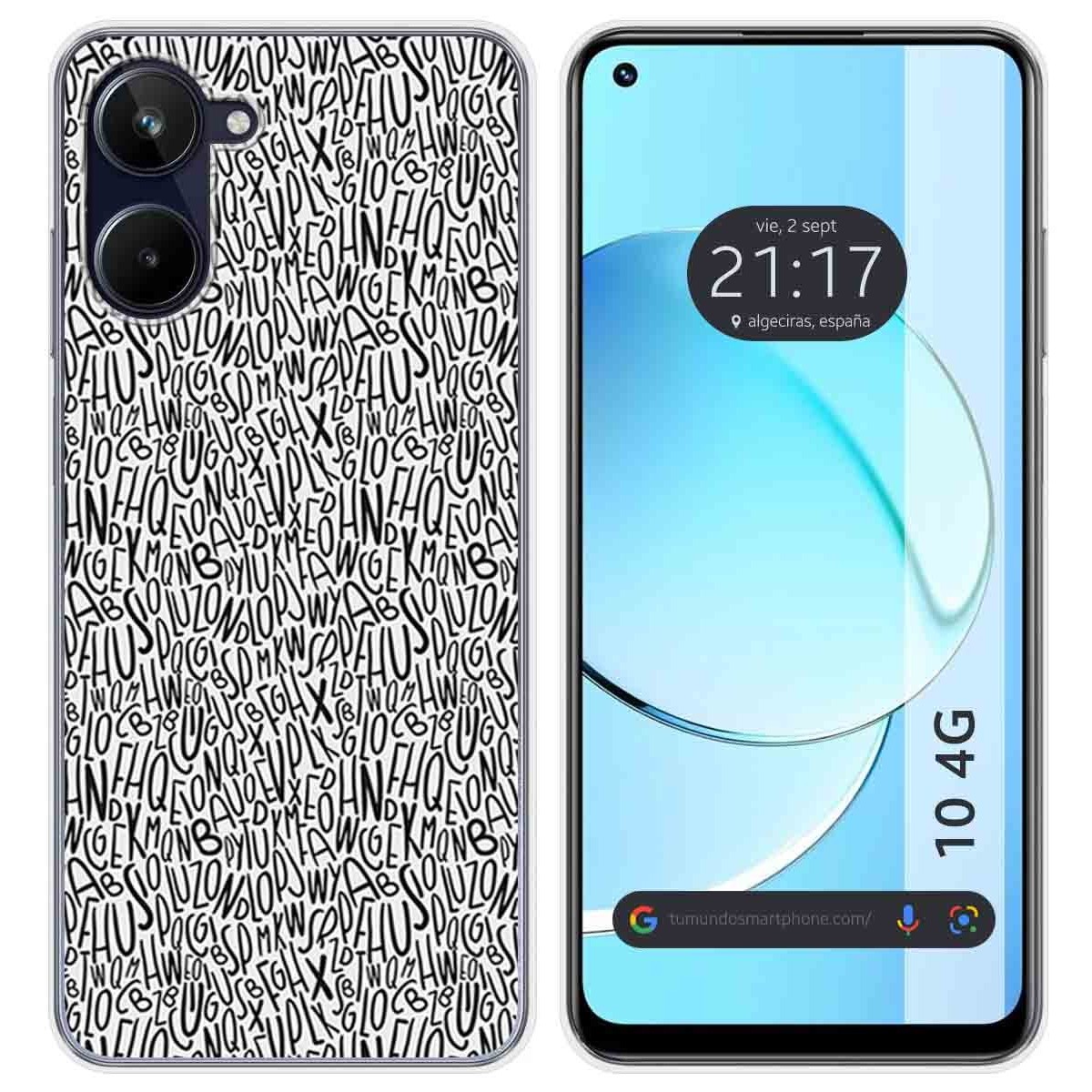 Funda Silicona para Realme 10 4G diseño Letras Dibujos