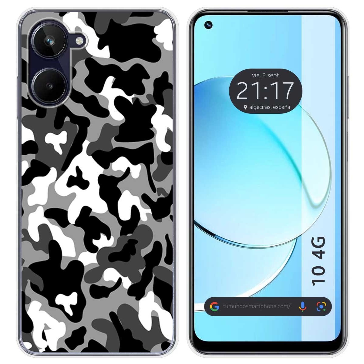 Funda Silicona para Realme 10 4G diseño Snow Camuflaje Dibujos