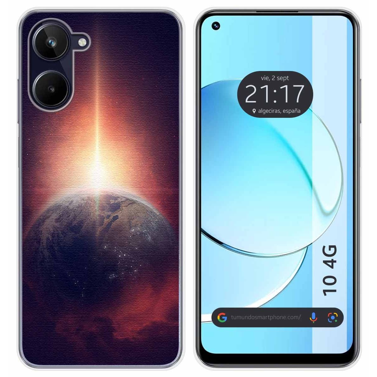 Funda Silicona para Realme 10 4G diseño Tierra Dibujos