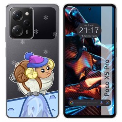 Funda Silicona Transparente compatible con Xiaomi POCO X5 Pro 5G diseño Cabra Dibujos