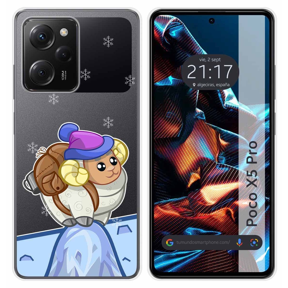 Funda Silicona Transparente compatible con Xiaomi POCO X5 Pro 5G diseño Cabra Dibujos