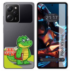 Funda Silicona Transparente compatible con Xiaomi POCO X5 Pro 5G diseño Coco Dibujos