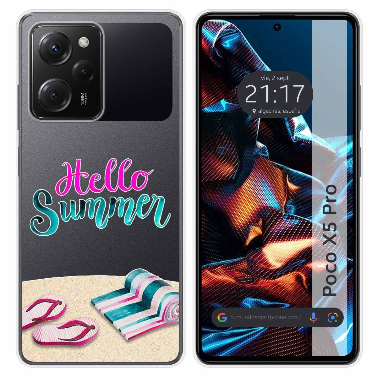 Funda Silicona Transparente compatible con Xiaomi POCO X5 Pro 5G diseño Summer Dibujos