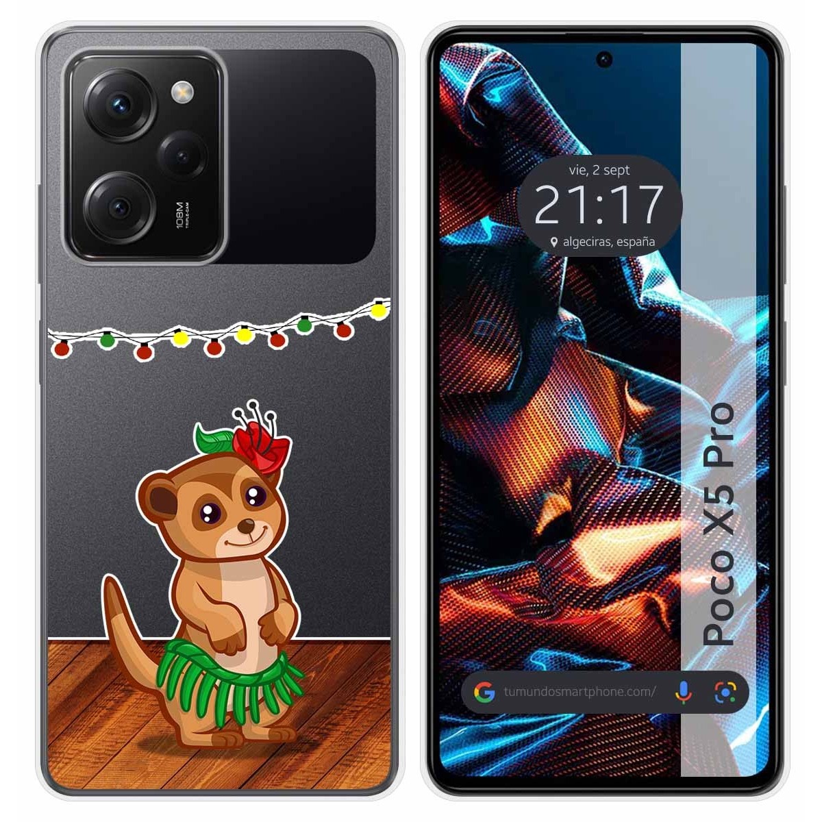 Funda Silicona Transparente compatible con Xiaomi POCO X5 Pro 5G diseño Suricata Dibujos