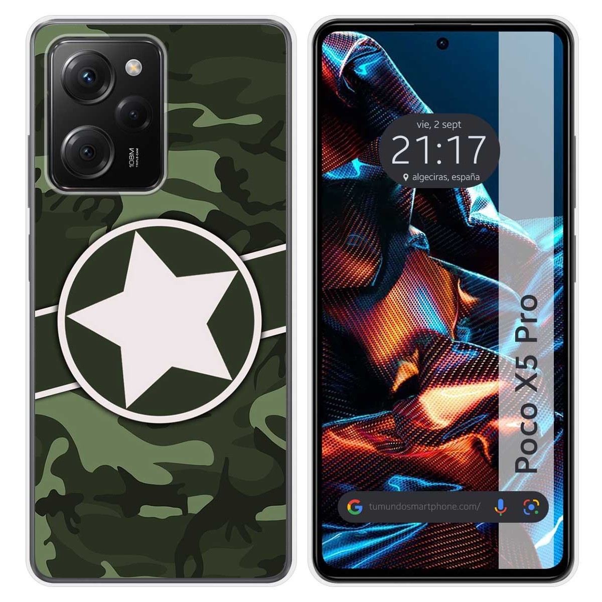 Funda Silicona compatible con Xiaomi POCO X5 Pro 5G diseño Camuflaje 01 Dibujos