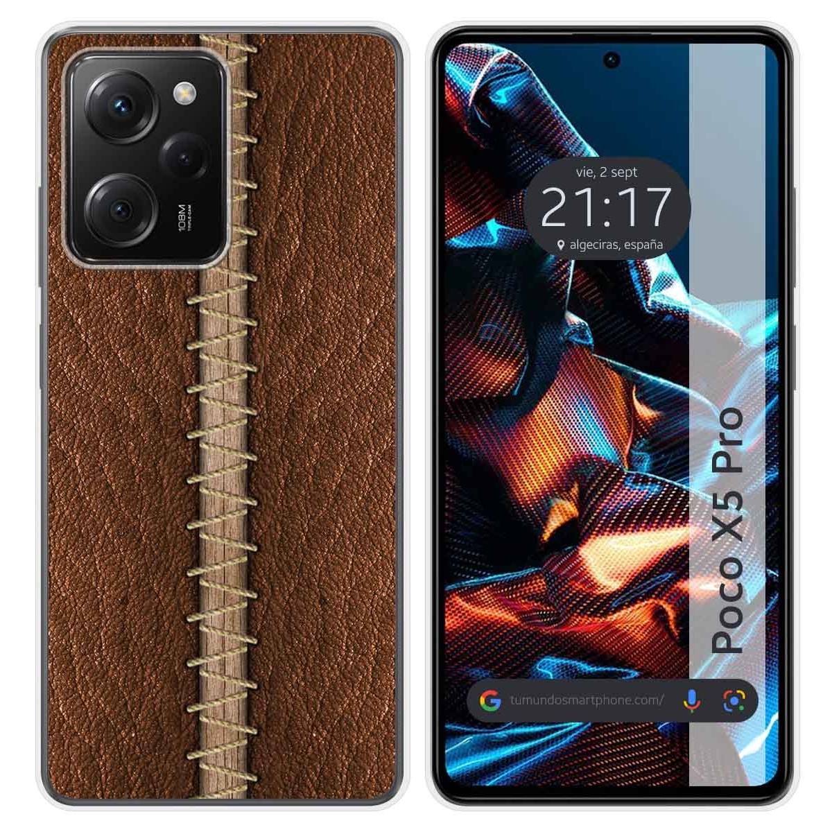 Funda Silicona compatible con Xiaomi POCO X5 Pro 5G diseño Cuero 01 Dibujos