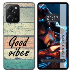 Funda Silicona compatible con Xiaomi POCO X5 Pro 5G diseño Madera 01 Dibujos