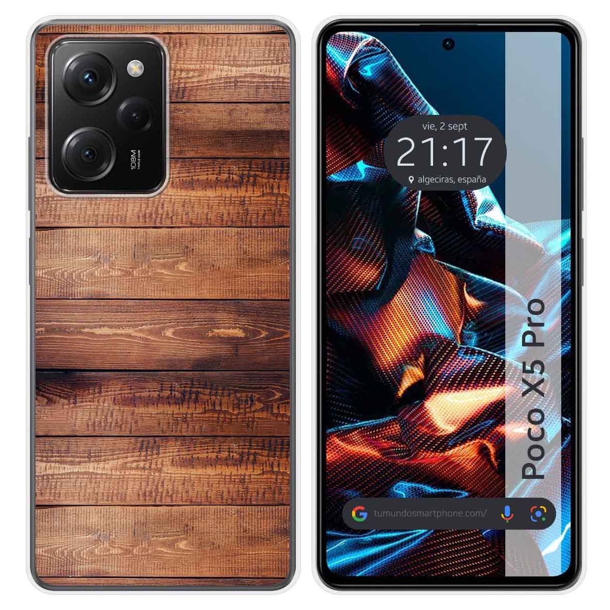 Funda Silicona compatible con Xiaomi POCO X5 Pro 5G diseño Madera 02 Dibujos