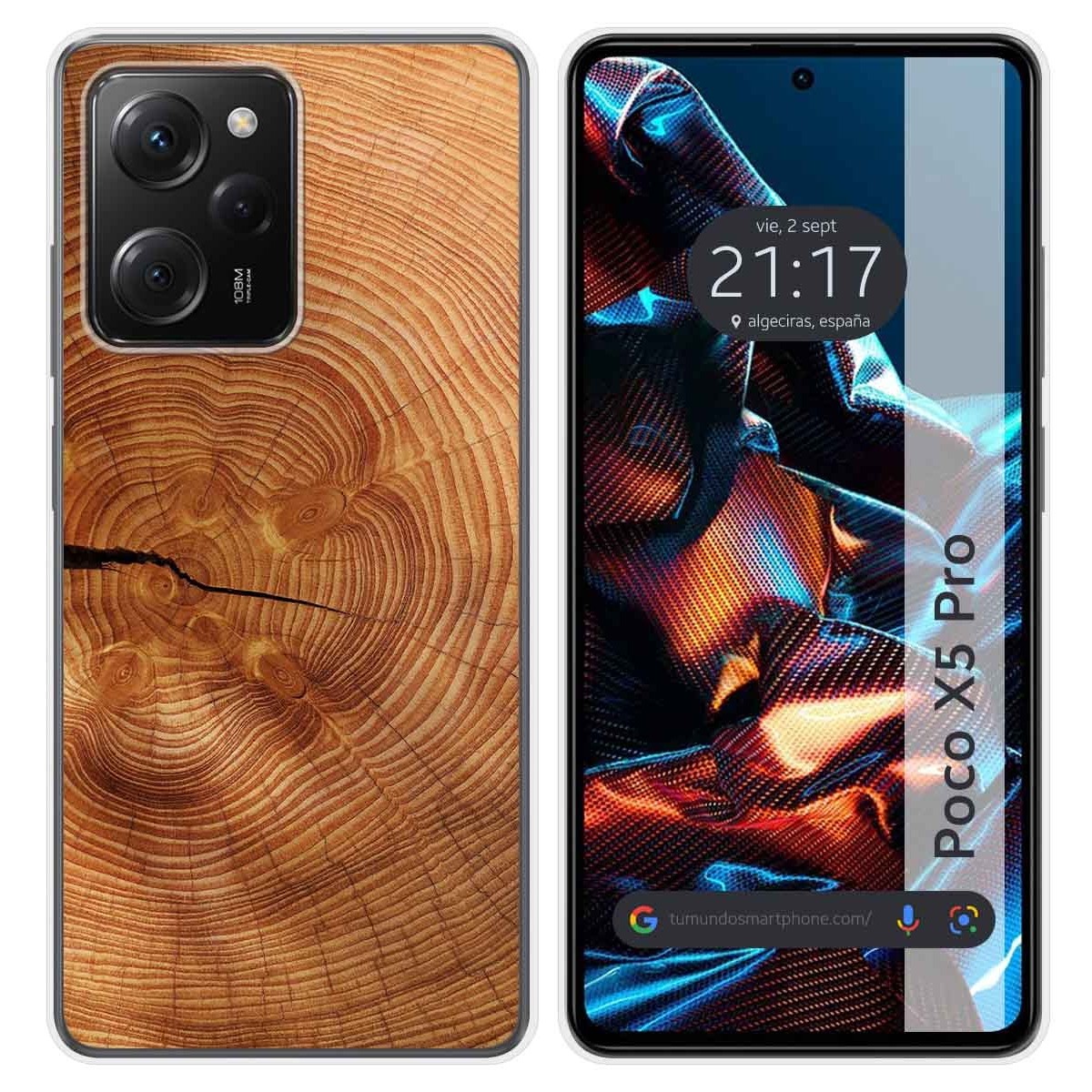 Funda Silicona compatible con Xiaomi POCO X5 Pro 5G diseño Madera 04 Dibujos