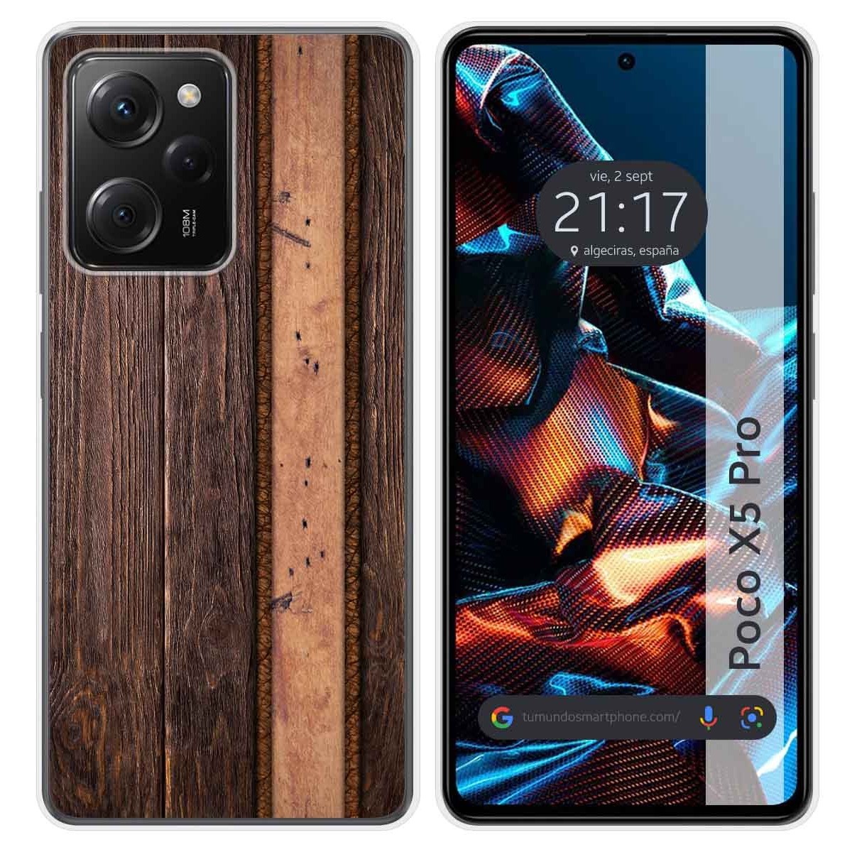 Funda Silicona compatible con Xiaomi POCO X5 Pro 5G diseño Madera 05 Dibujos