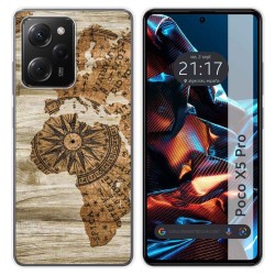 Funda Silicona compatible con Xiaomi POCO X5 Pro 5G diseño Madera 07 Dibujos