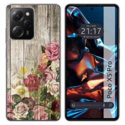 Funda Silicona compatible con Xiaomi POCO X5 Pro 5G diseño Madera 08 Dibujos