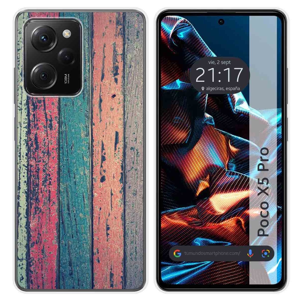 Funda Silicona compatible con Xiaomi POCO X5 Pro 5G diseño Madera 10 Dibujos