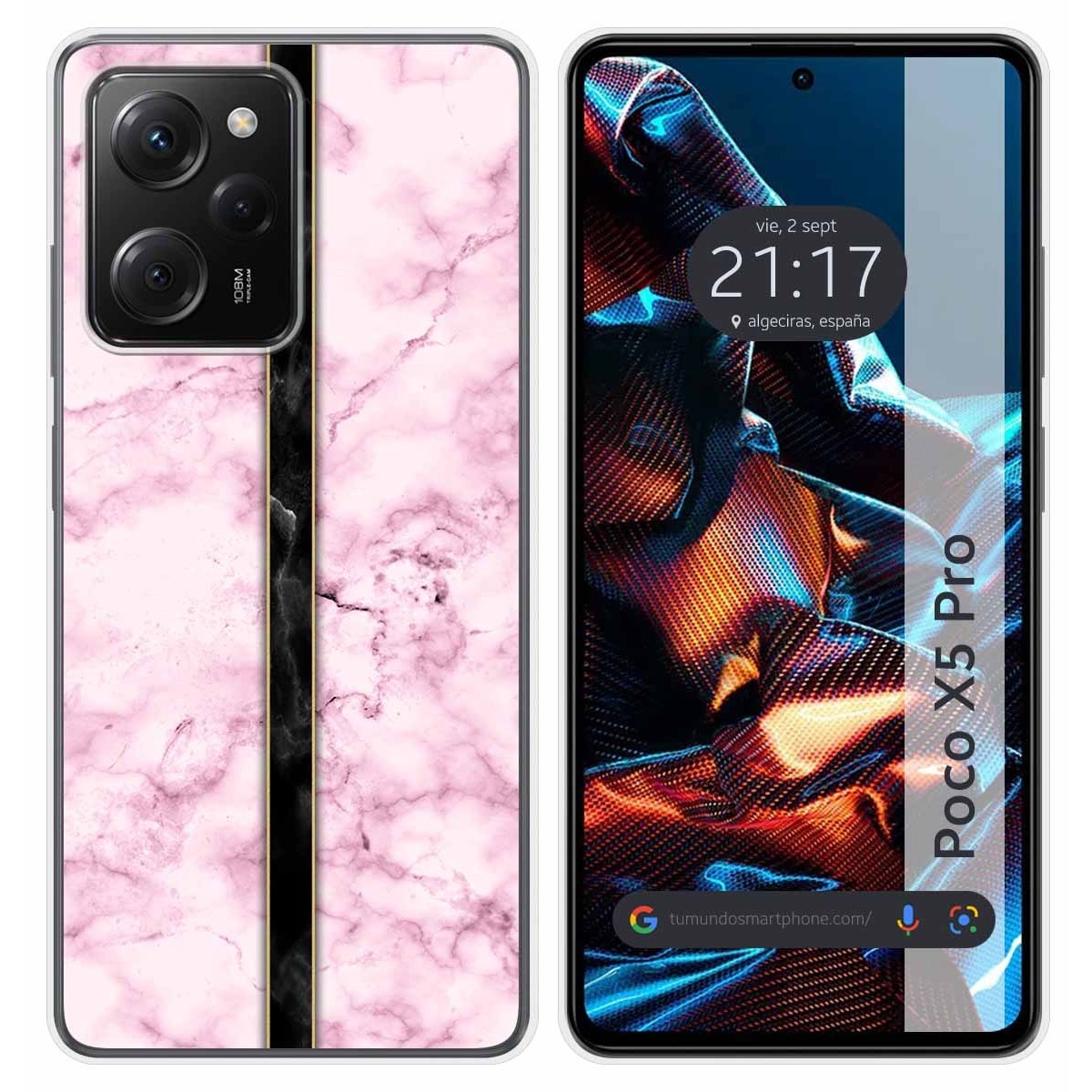 Funda Silicona compatible con Xiaomi POCO X5 Pro 5G diseño Mármol 04 Dibujos