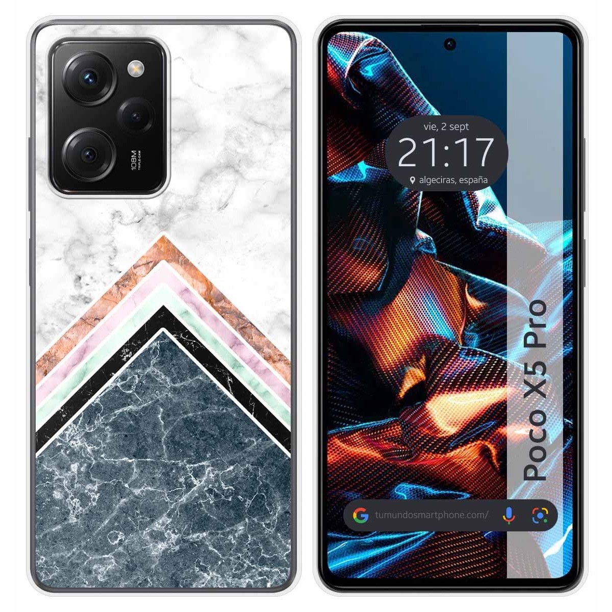 Funda Silicona compatible con Xiaomi POCO X5 Pro 5G diseño Mármol 05 Dibujos