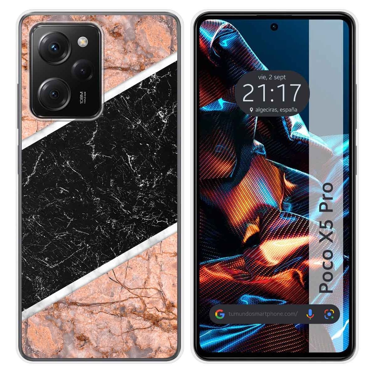 Funda Silicona compatible con Xiaomi POCO X5 Pro 5G diseño Mármol 07 Dibujos