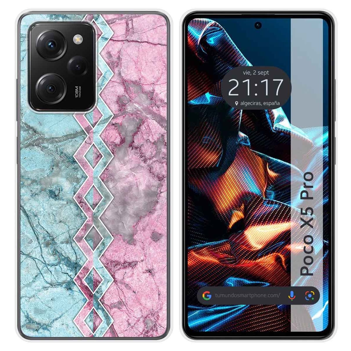 Funda Silicona compatible con Xiaomi POCO X5 Pro 5G diseño Mármol 08 Dibujos