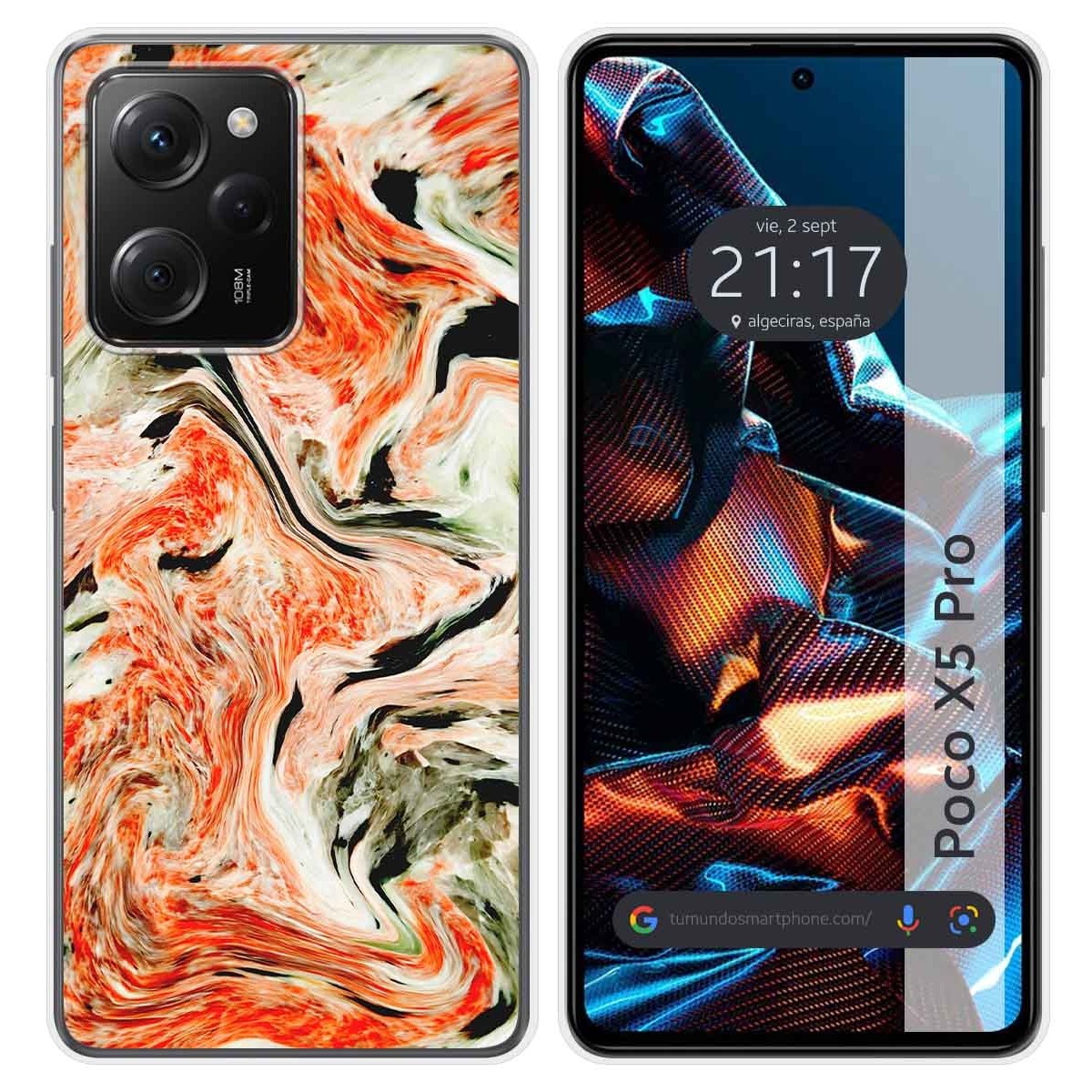 Funda Silicona compatible con Xiaomi POCO X5 Pro 5G diseño Mármol 12 Dibujos