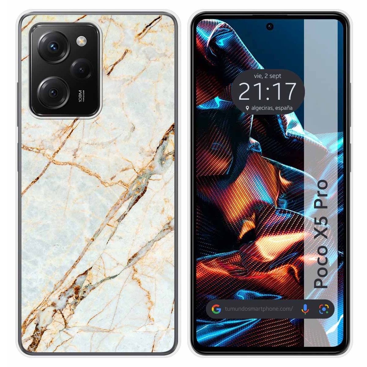 Funda Silicona compatible con Xiaomi POCO X5 Pro 5G diseño Mármol 13 Dibujos