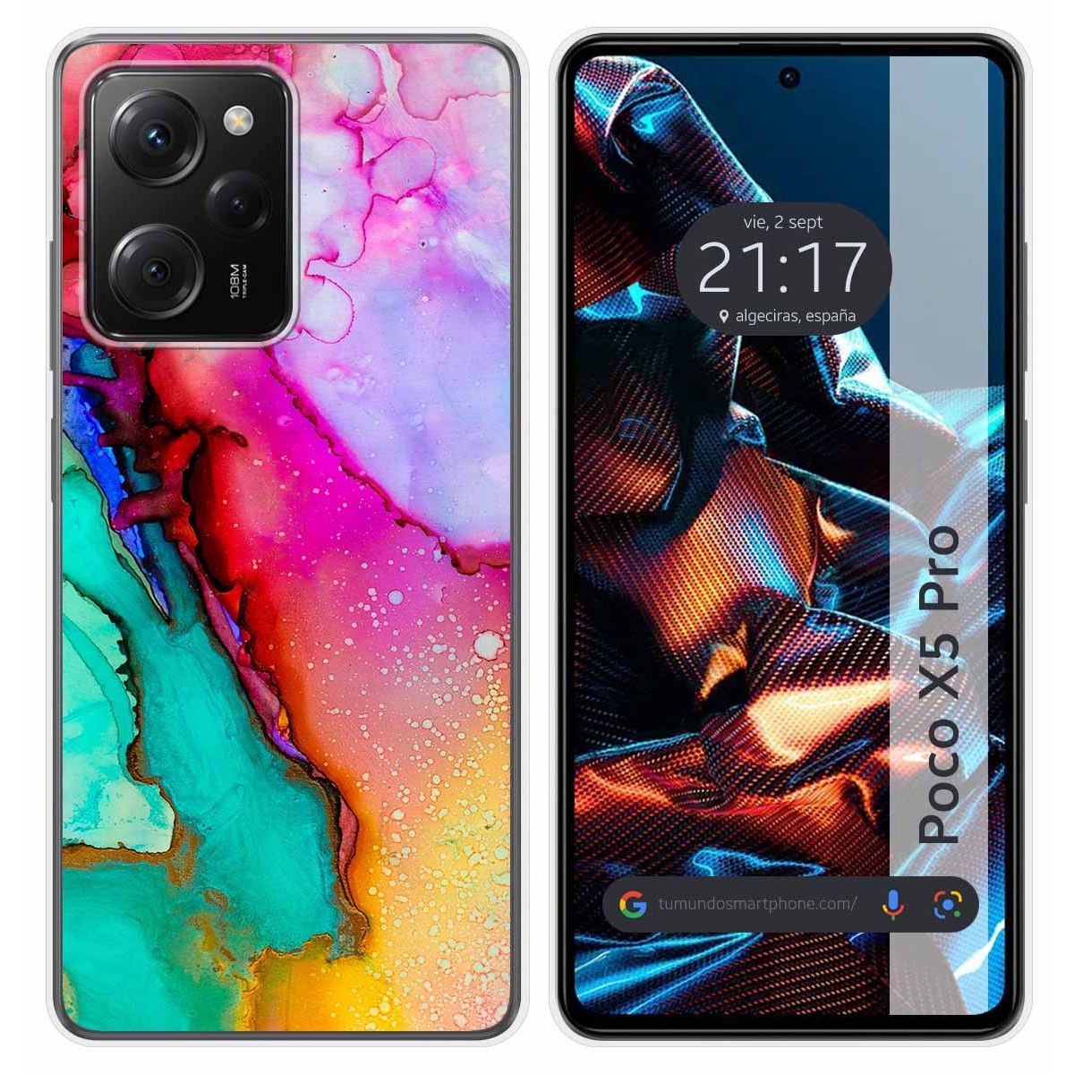 Funda Silicona compatible con Xiaomi POCO X5 Pro 5G diseño Mármol 15 Dibujos