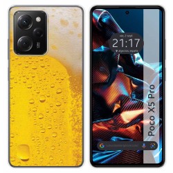 Funda Silicona compatible con Xiaomi POCO X5 Pro 5G diseño Cerveza Dibujos