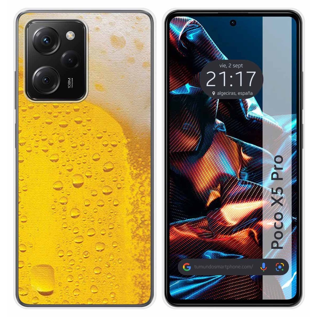 Funda Silicona compatible con Xiaomi POCO X5 Pro 5G diseño Cerveza Dibujos