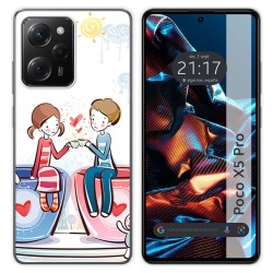 Funda Silicona compatible con Xiaomi POCO X5 Pro 5G diseño Café Dibujos