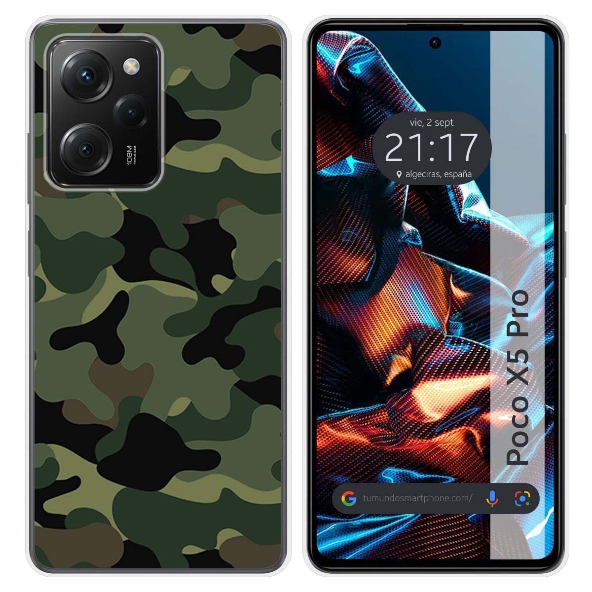 Funda Silicona compatible con Xiaomi POCO X5 Pro 5G diseño Camuflaje Dibujos