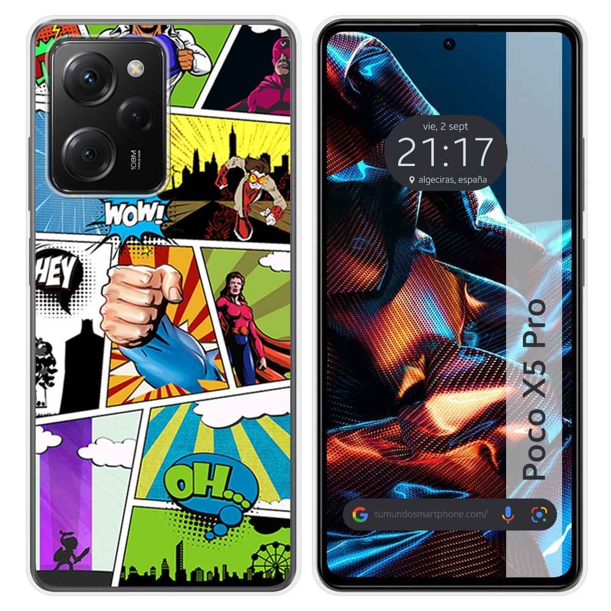 Funda Silicona compatible con Xiaomi POCO X5 Pro 5G diseño Comic Dibujos